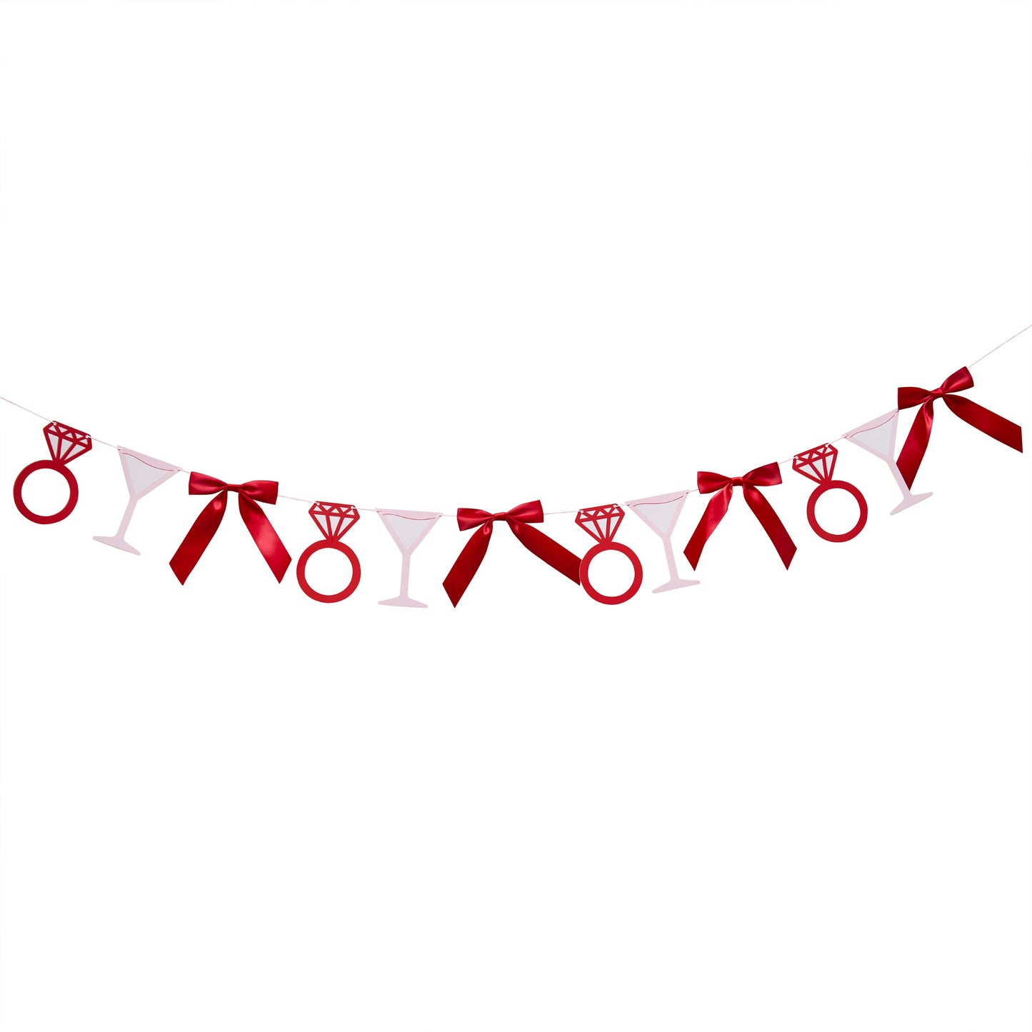 Cocktails, Rings & Satin Bow Garland 2m