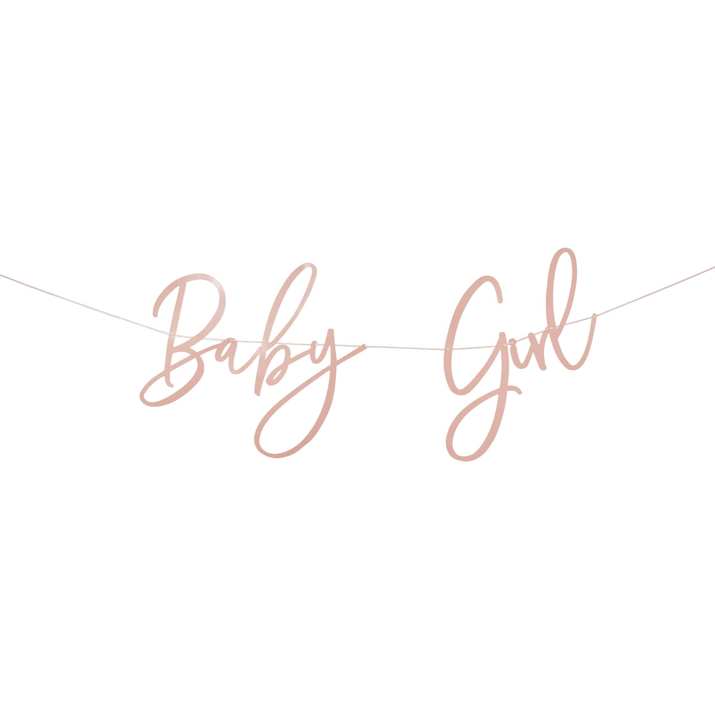 Pink 'Baby Girl' Card Banner 2m