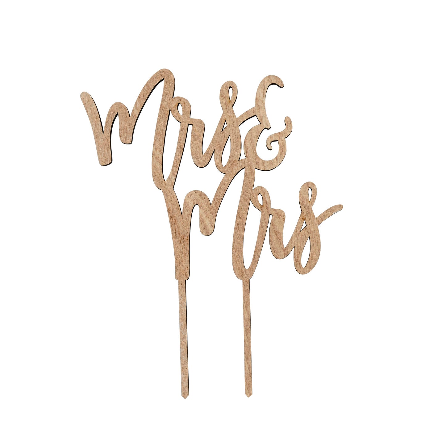 Mrs & Mrs Wooden Cake Topper
