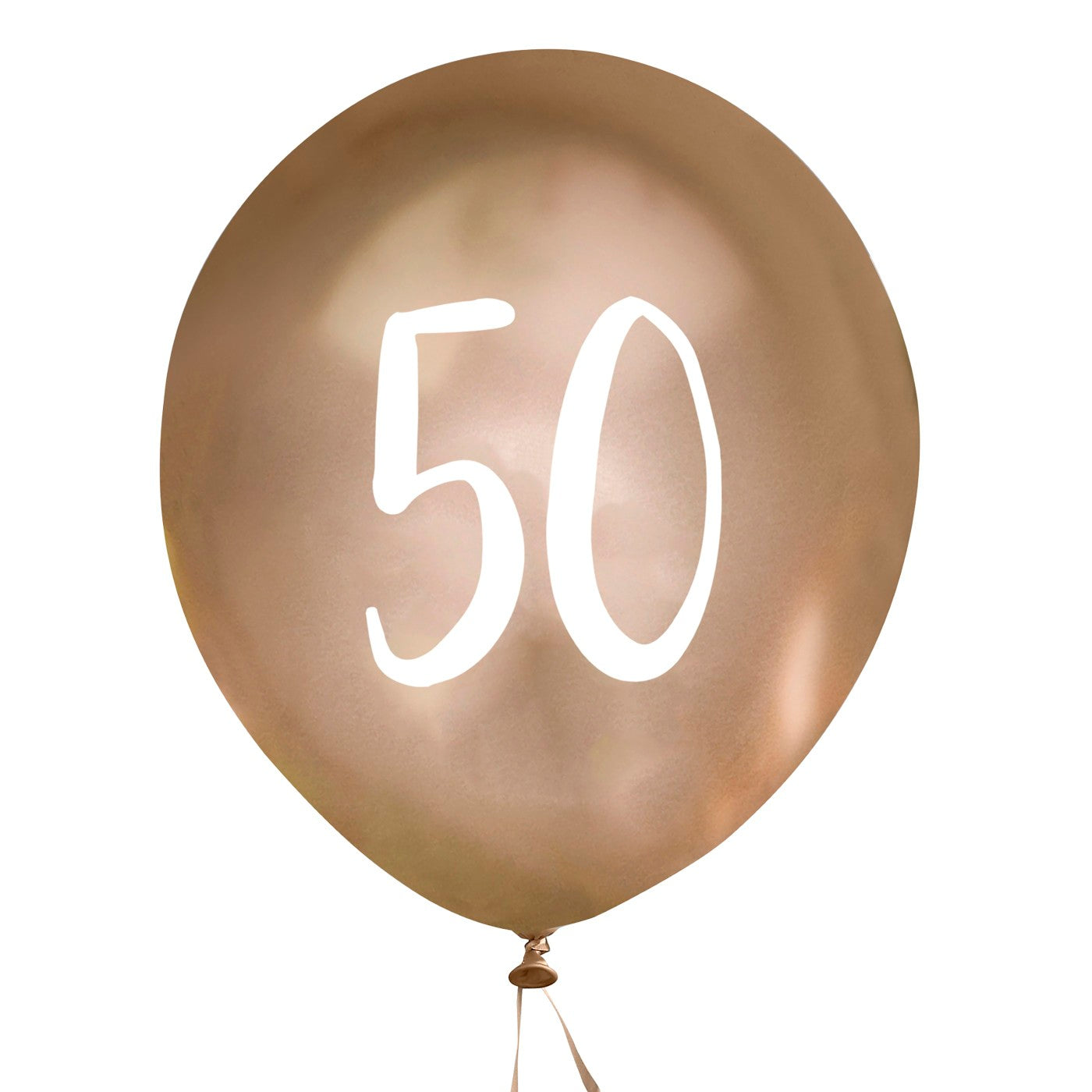 Gold Number '50' Latex 12" Balloons - Pack of 5
