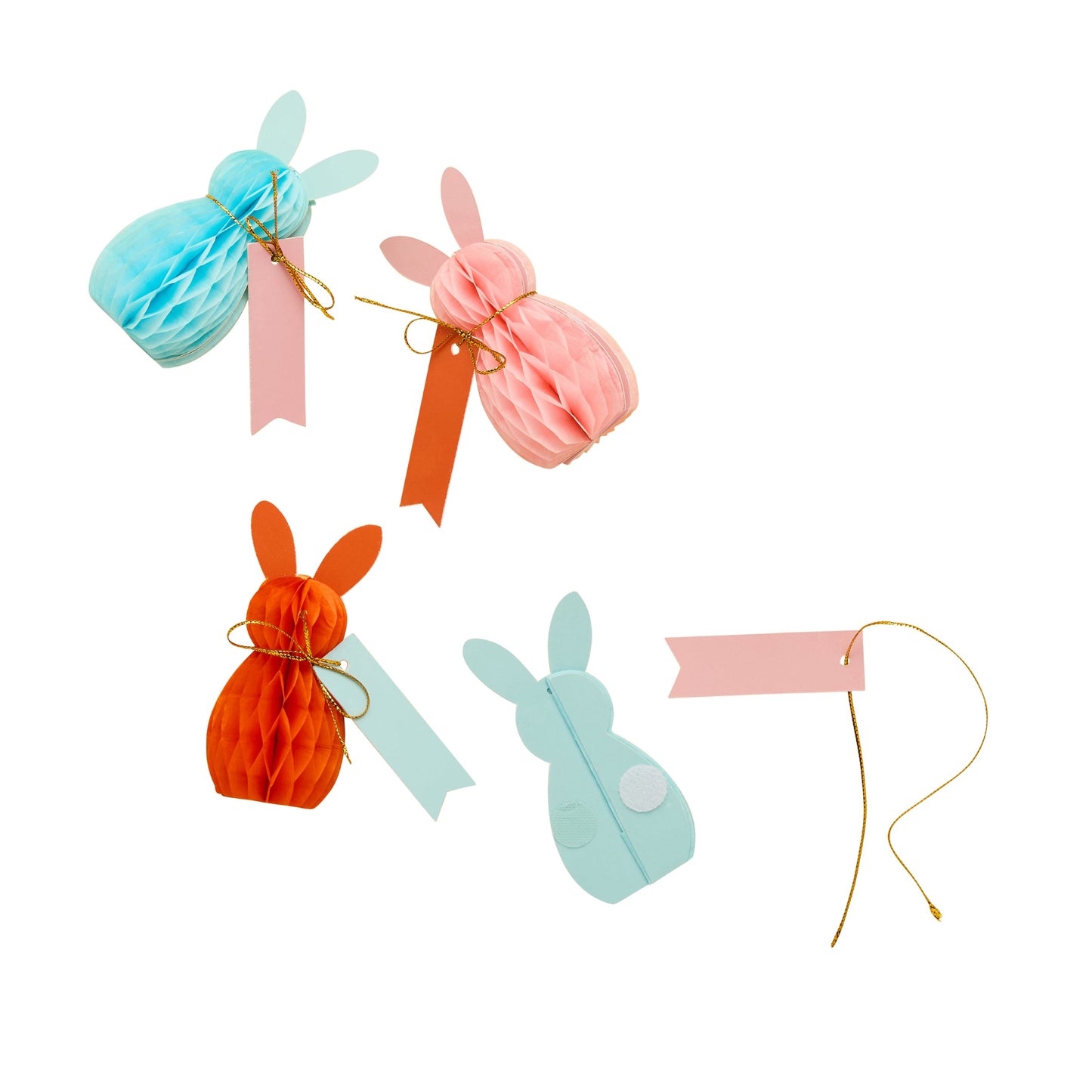 Bunny Honeycomb Decoration Place Cards - Pack of 6