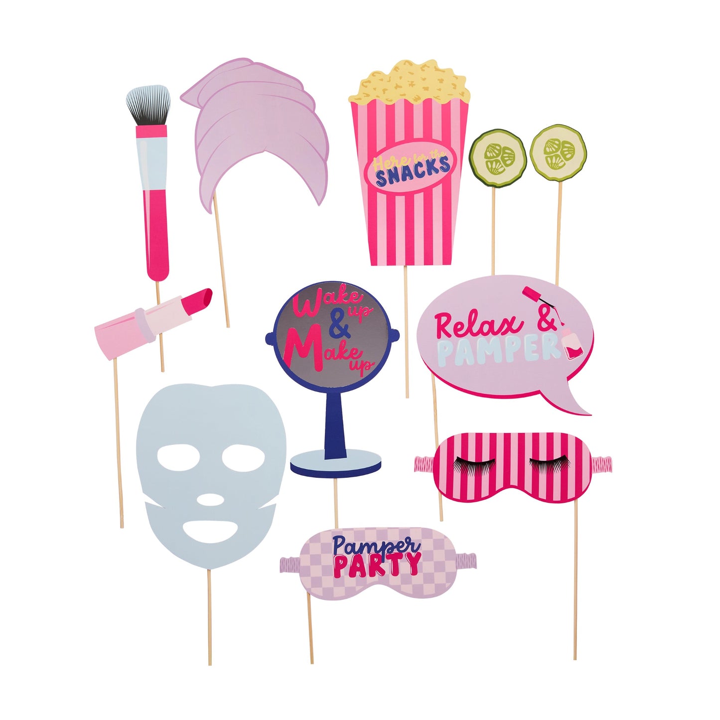 Pamper Party Photo Props - Pack of 11