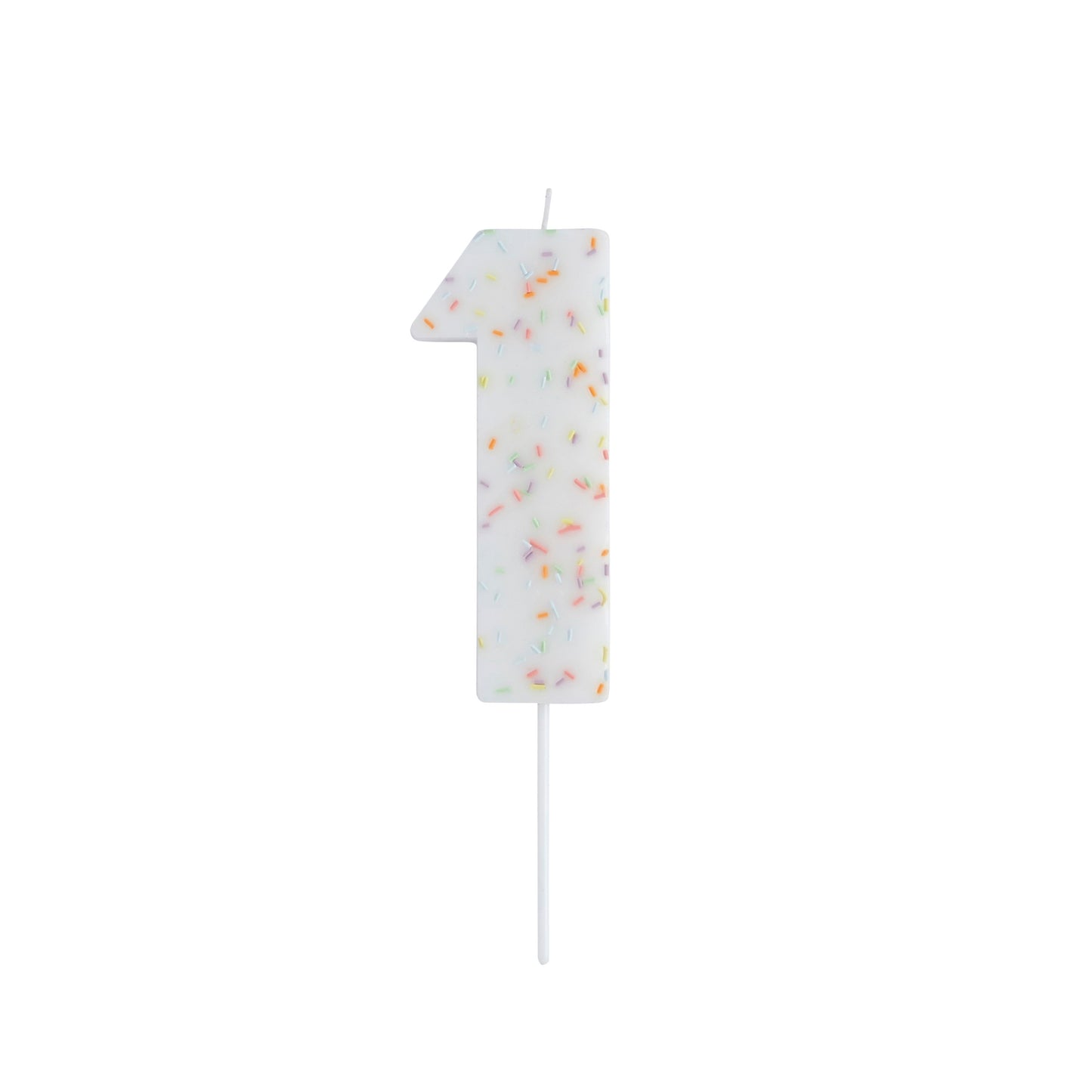 Giant Sprinkle Number '1' Candle