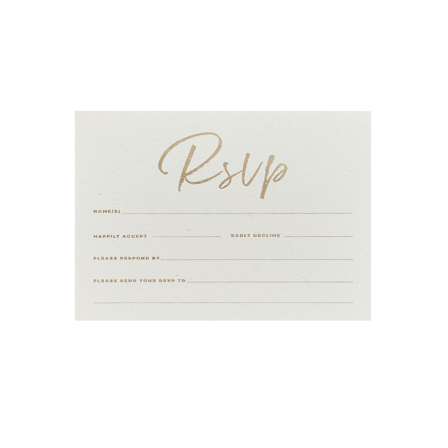 Gold Rsvp Invitations - Pack of 20