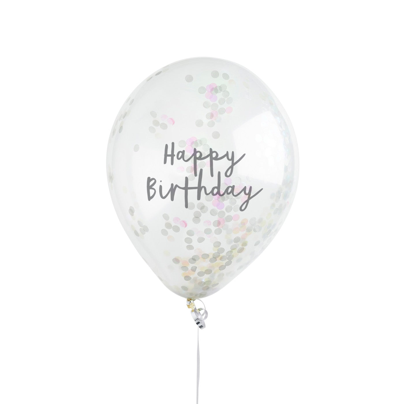 IRIDESCENT HAPPY BIRTHDAY CONFETTI BALLOONS 5'sX6