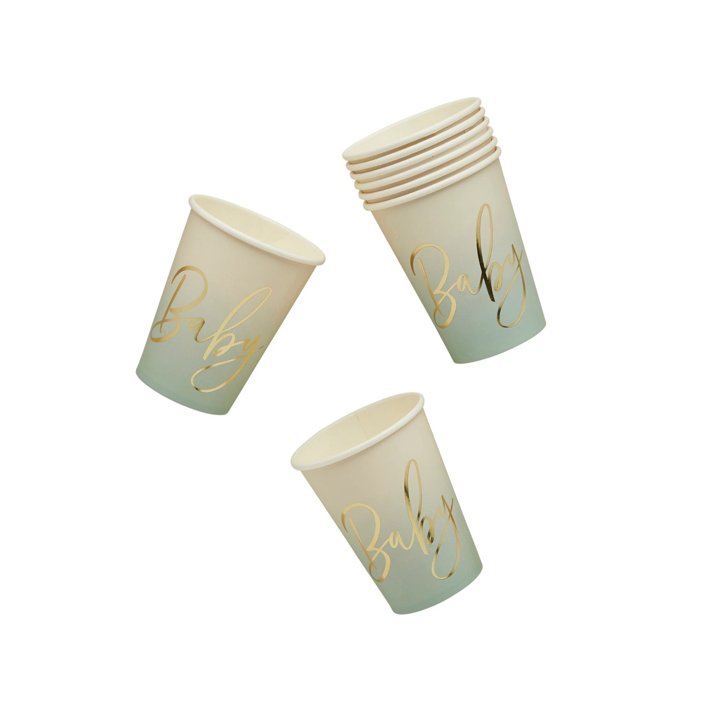 Sage 'Baby' Paper Cups - Pack of 8