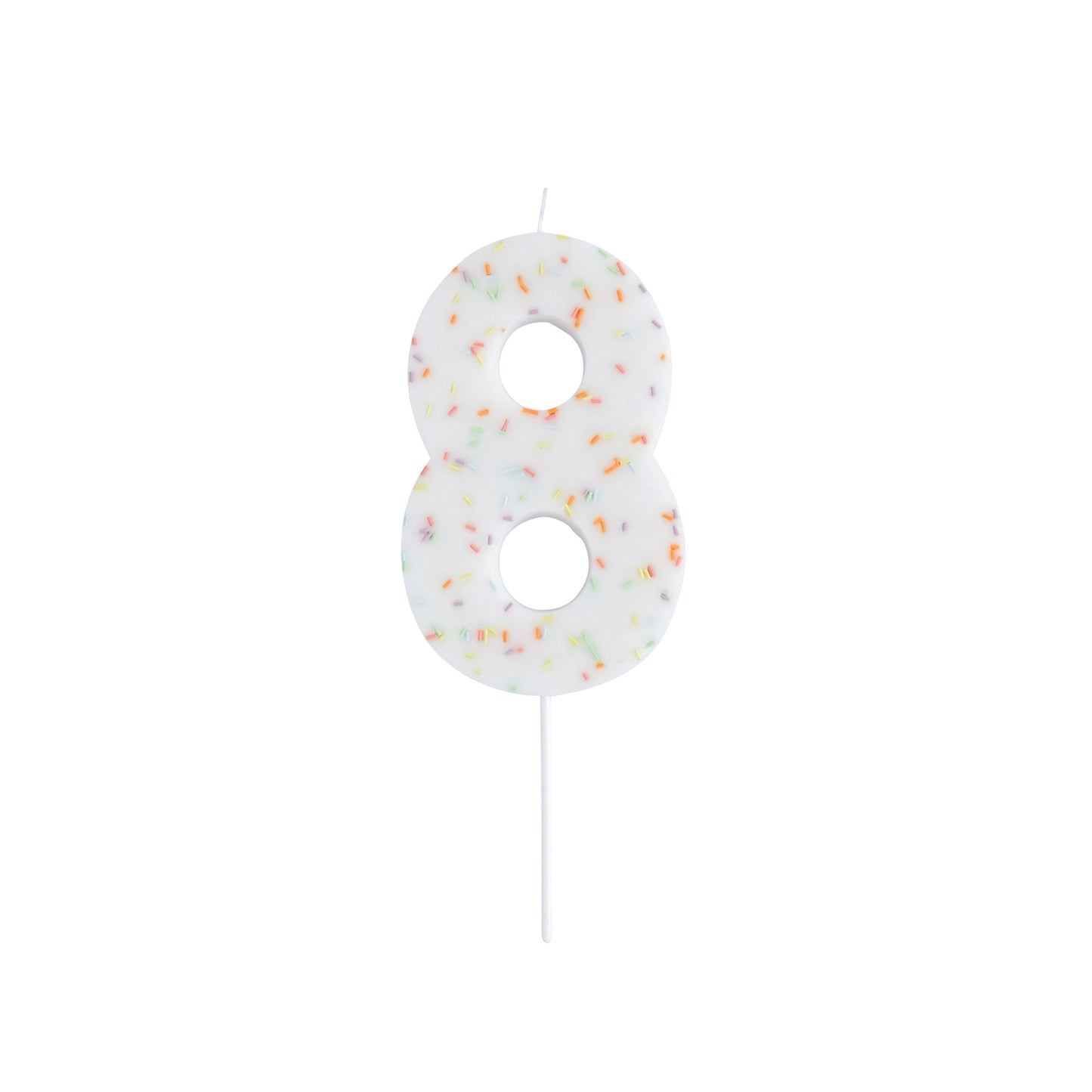 Giant Sprinkle Number '8' Candle