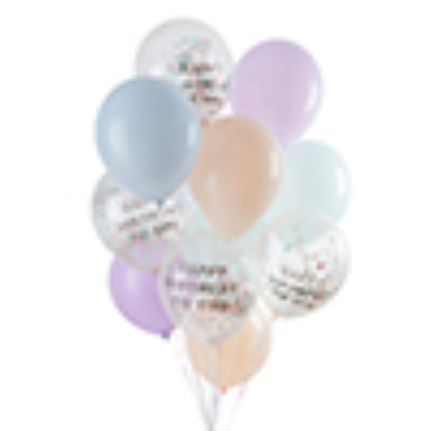 Pastel 'Happy Birthday To You' 12" Latex Balloon Bundle - Pack of 12