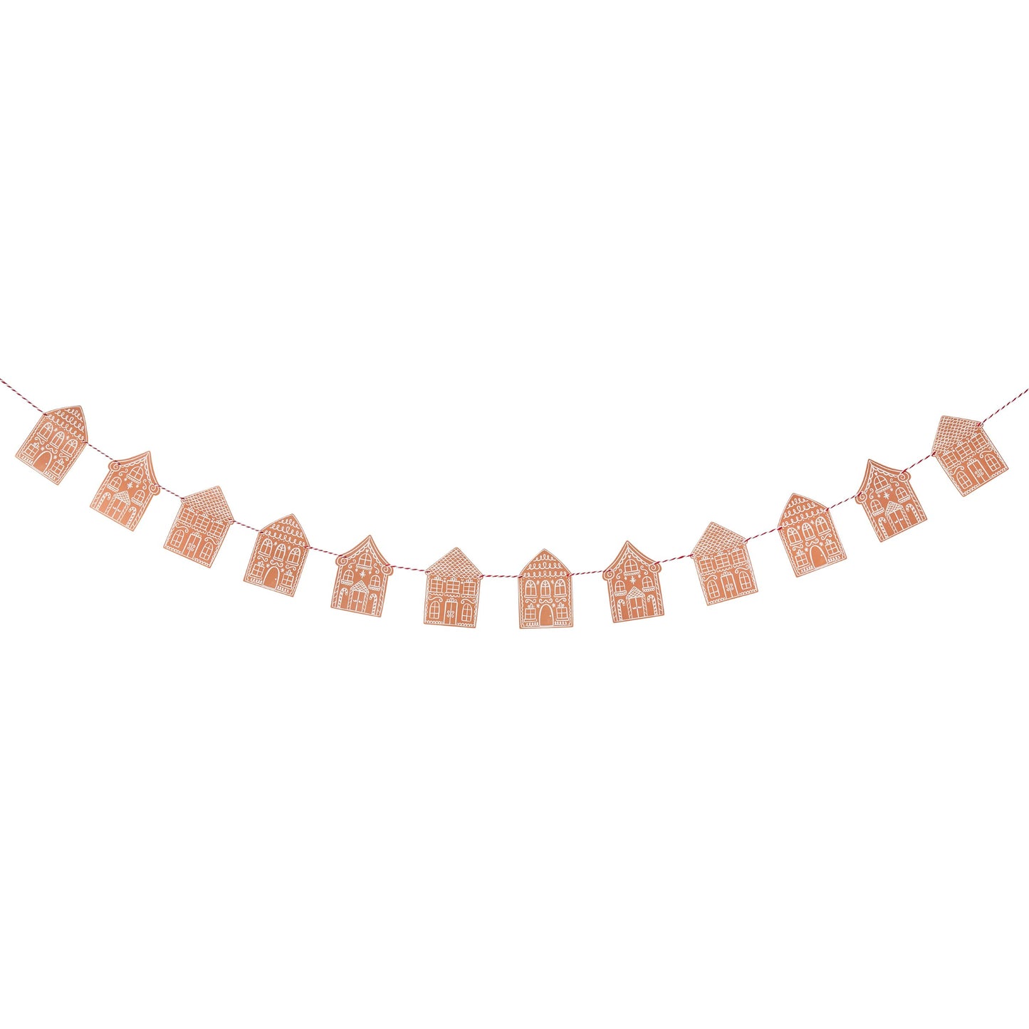 Gingerbread House Card Garland 2m
