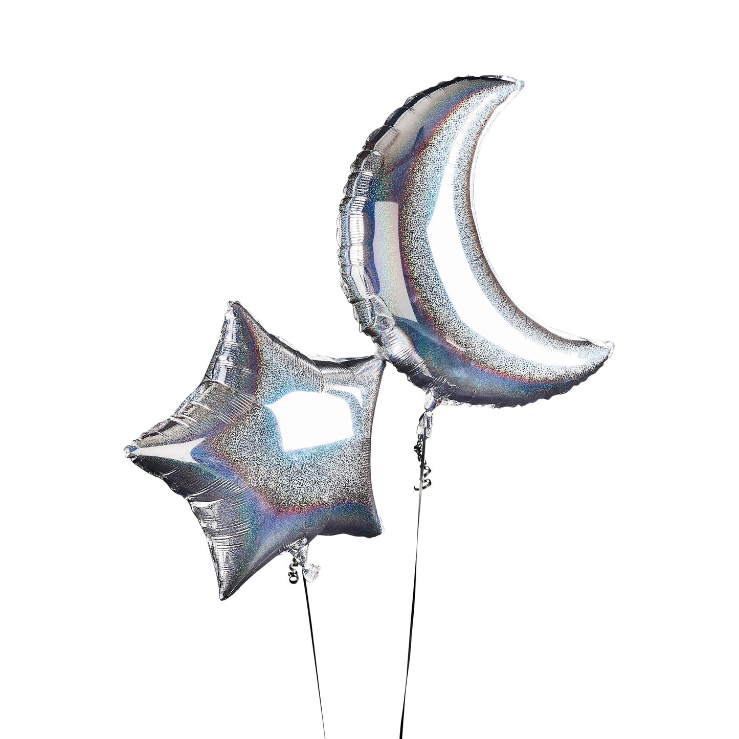 Moon 28" And Star 24" Foil Balloons - Pack of 2