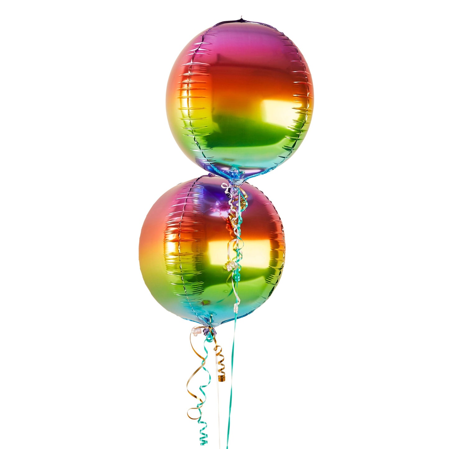 Rainbow Orb Foil Balloons - Pack of 2