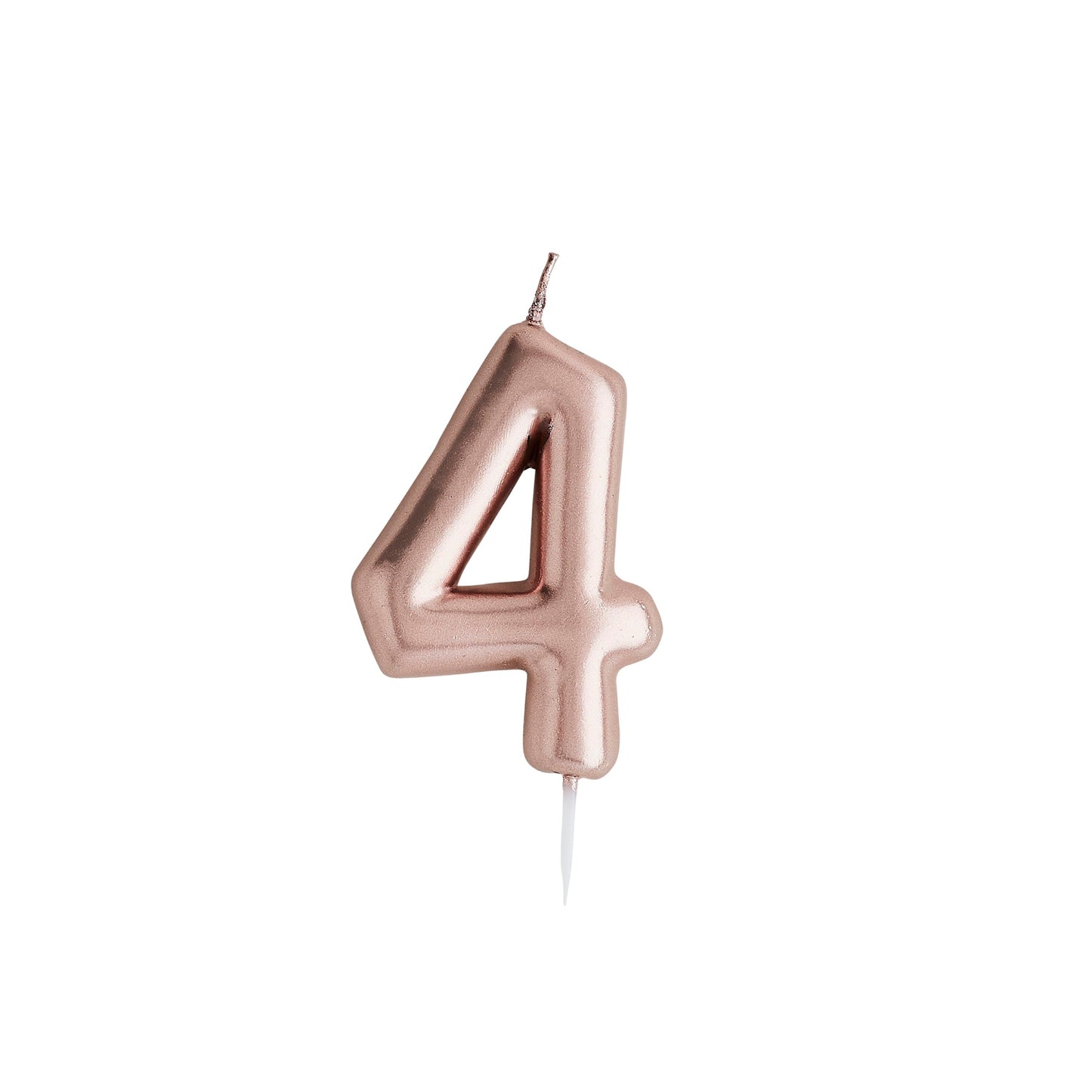Rose Gold Number '4' Candle