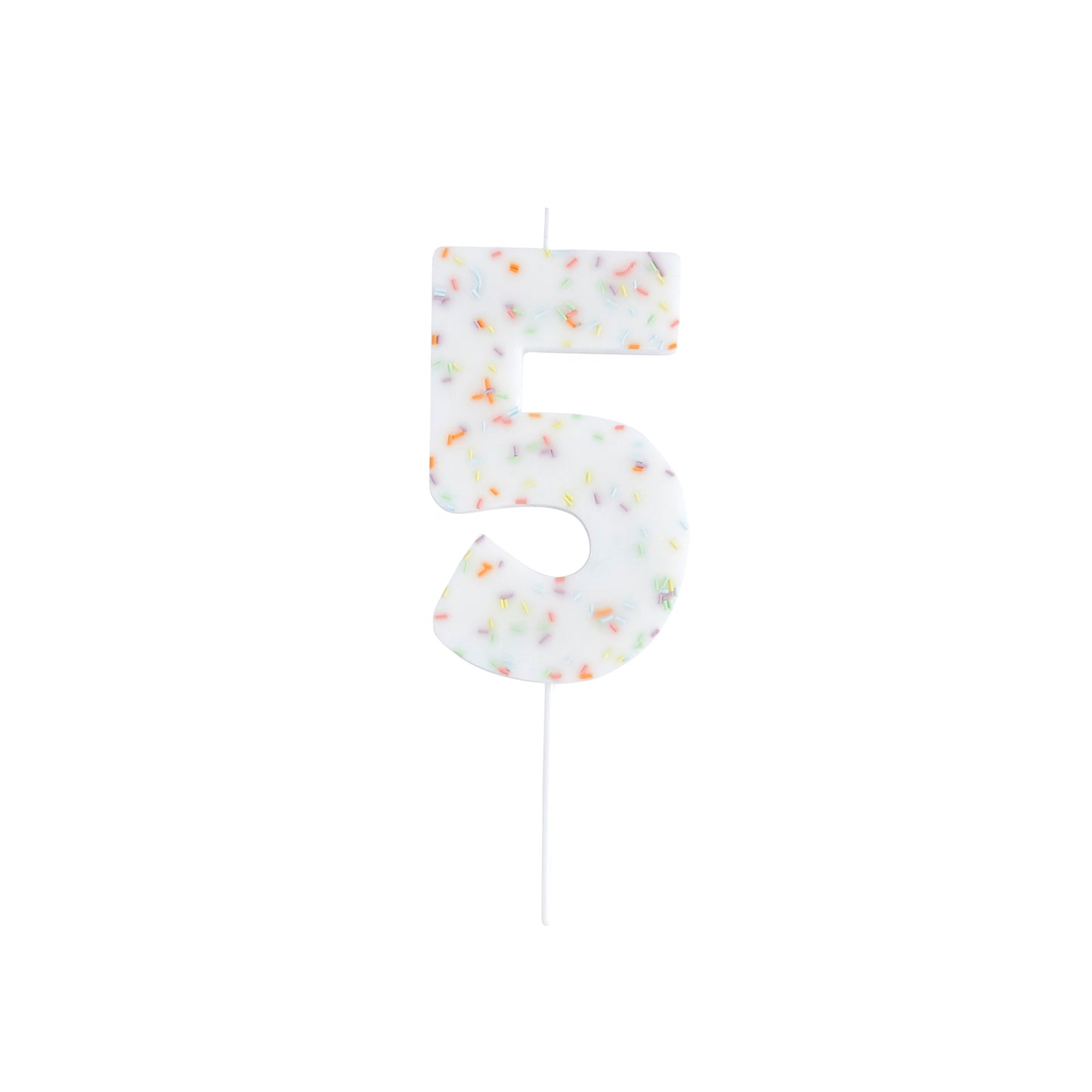 Giant Sprinkle Number '5' Candle