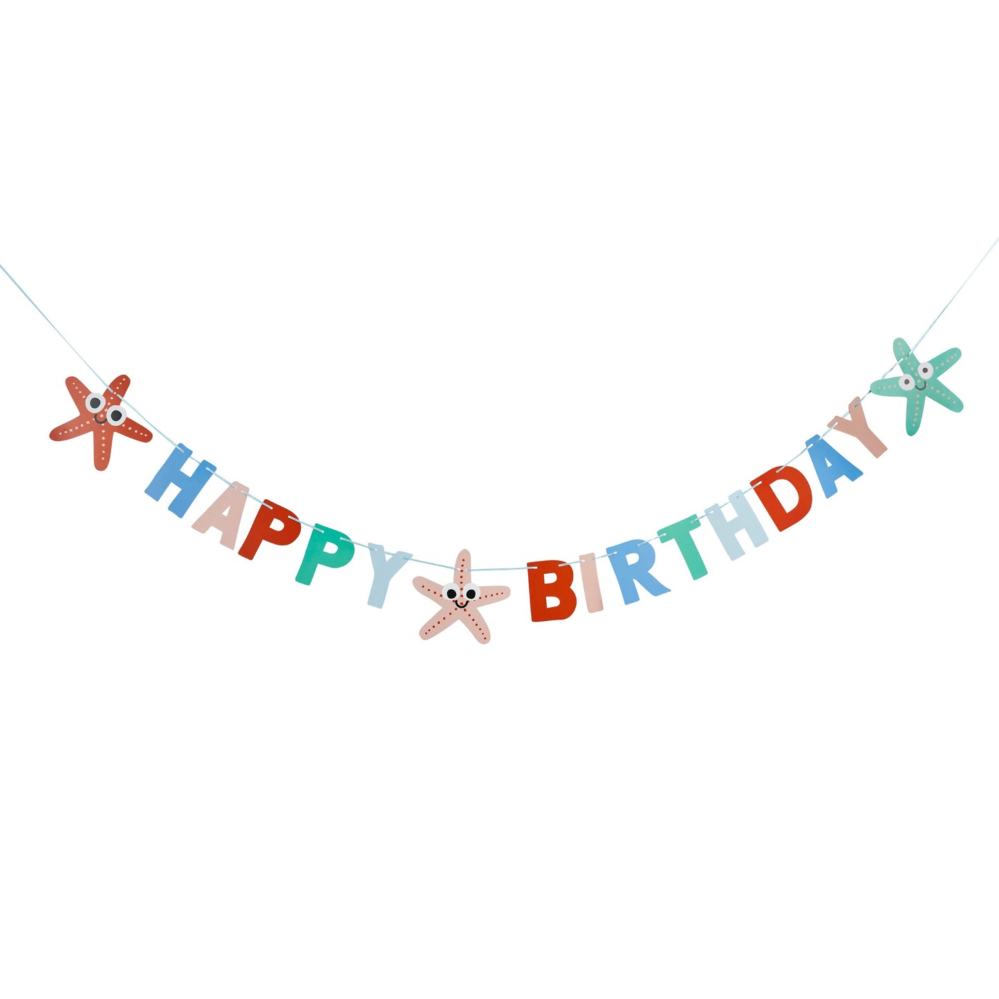 Starfish 'Happy Birthday' Card Banner 2m
