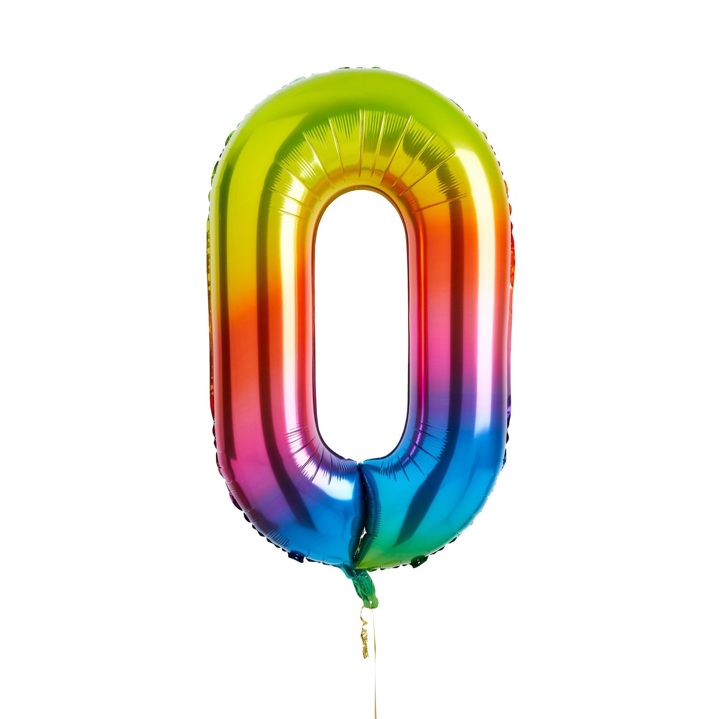 Rainbow Number '0' Foil 34" Balloon