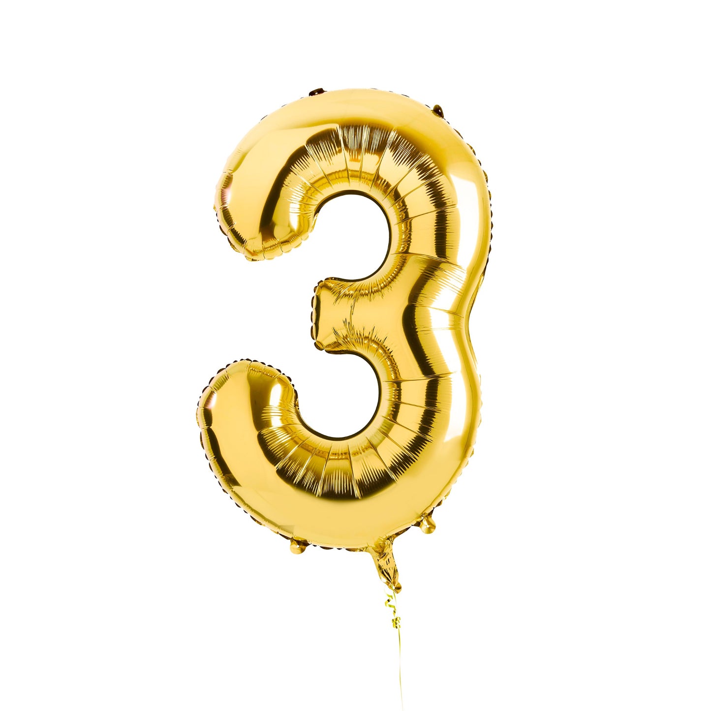 Gold Number '3' Foil 34" Balloon