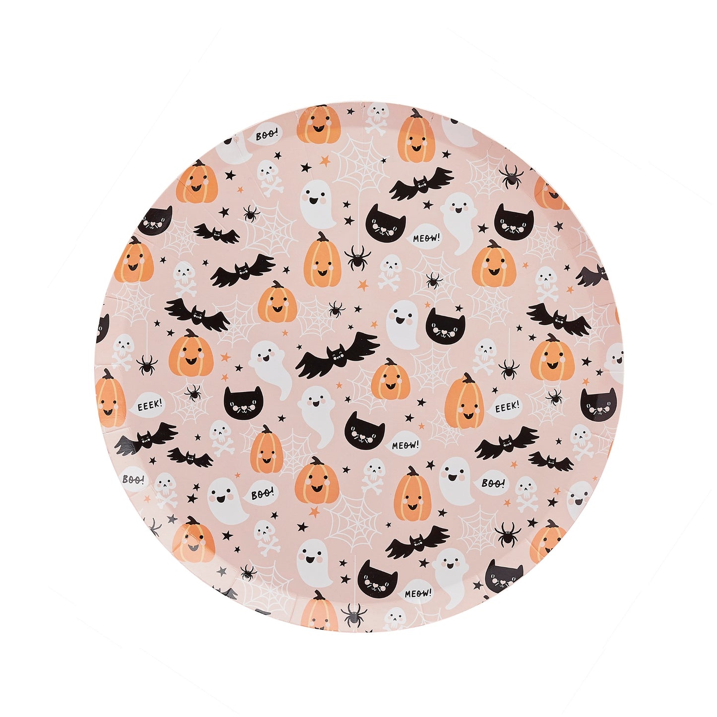 Halloween Character Paper Plates - Pack of 8