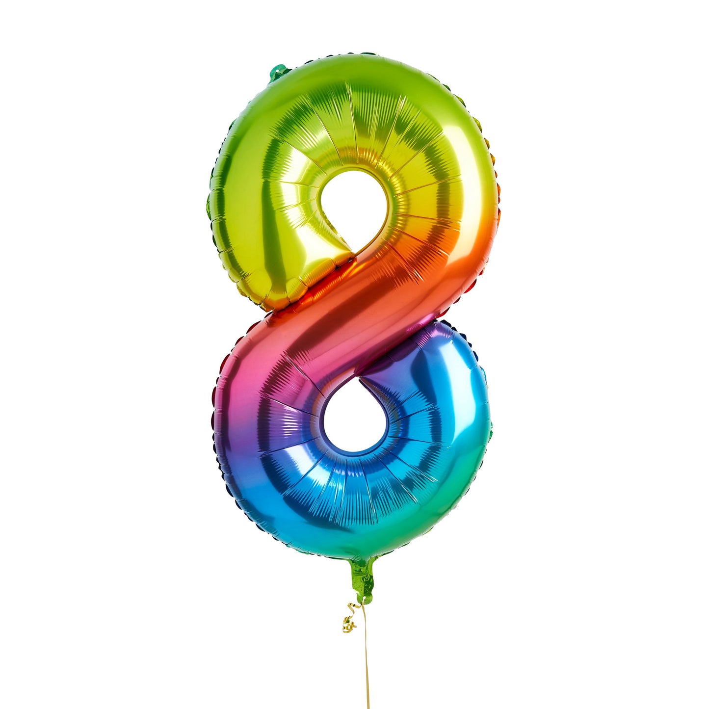 Rainbow Number '8' Foil 34" Balloon