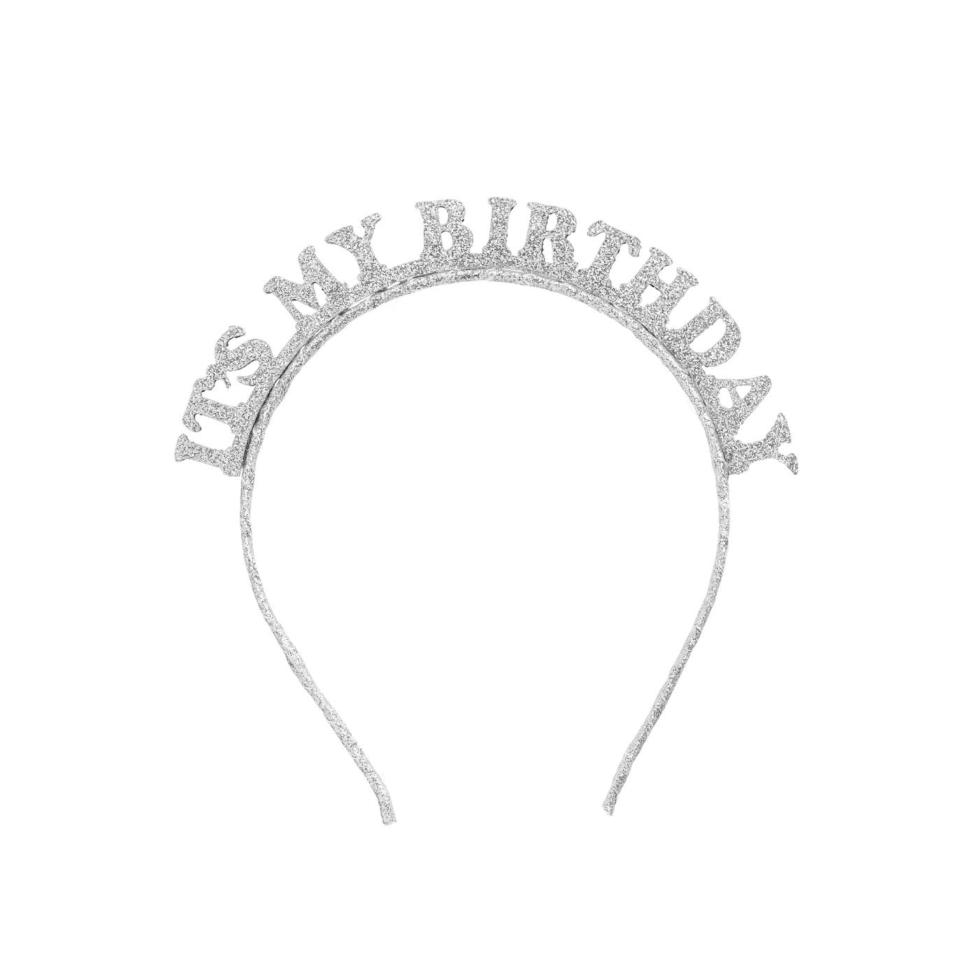 Silver 'It's My Birthday' Glitter Headband