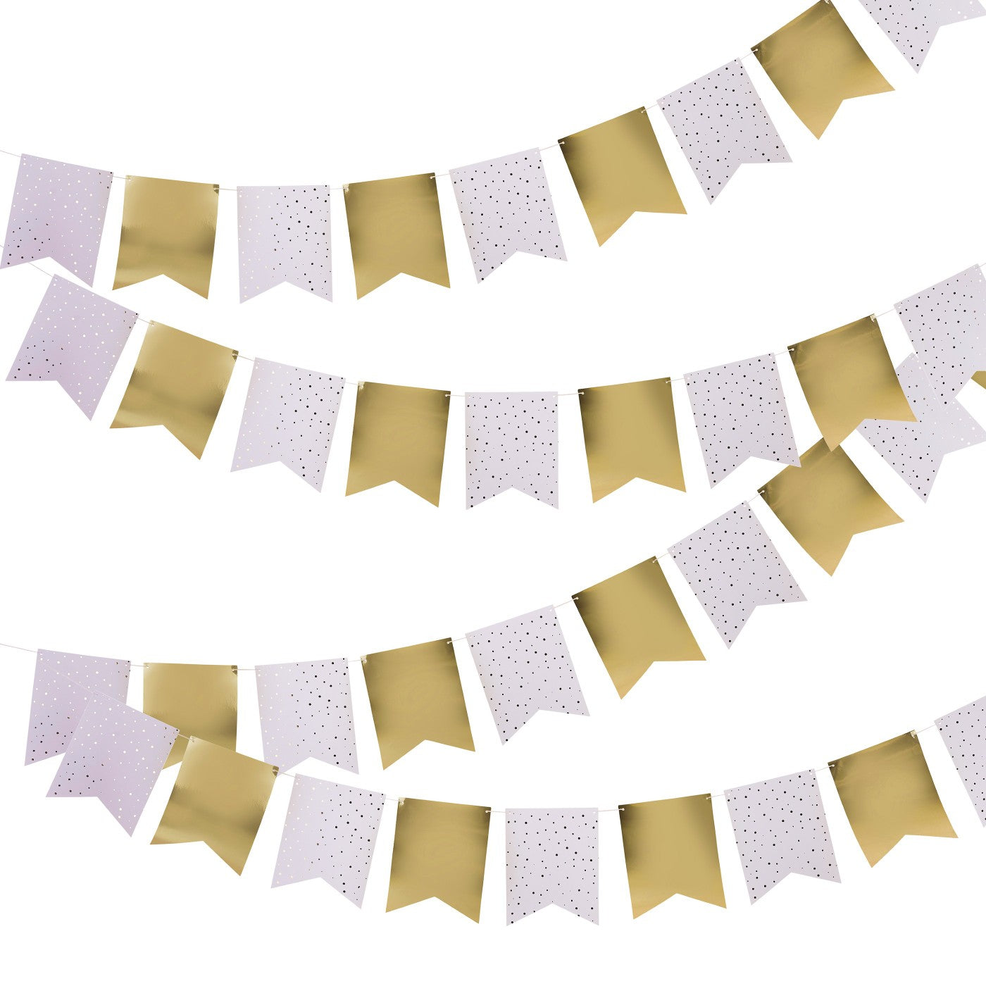 Gold Flag Card Bunting 10m