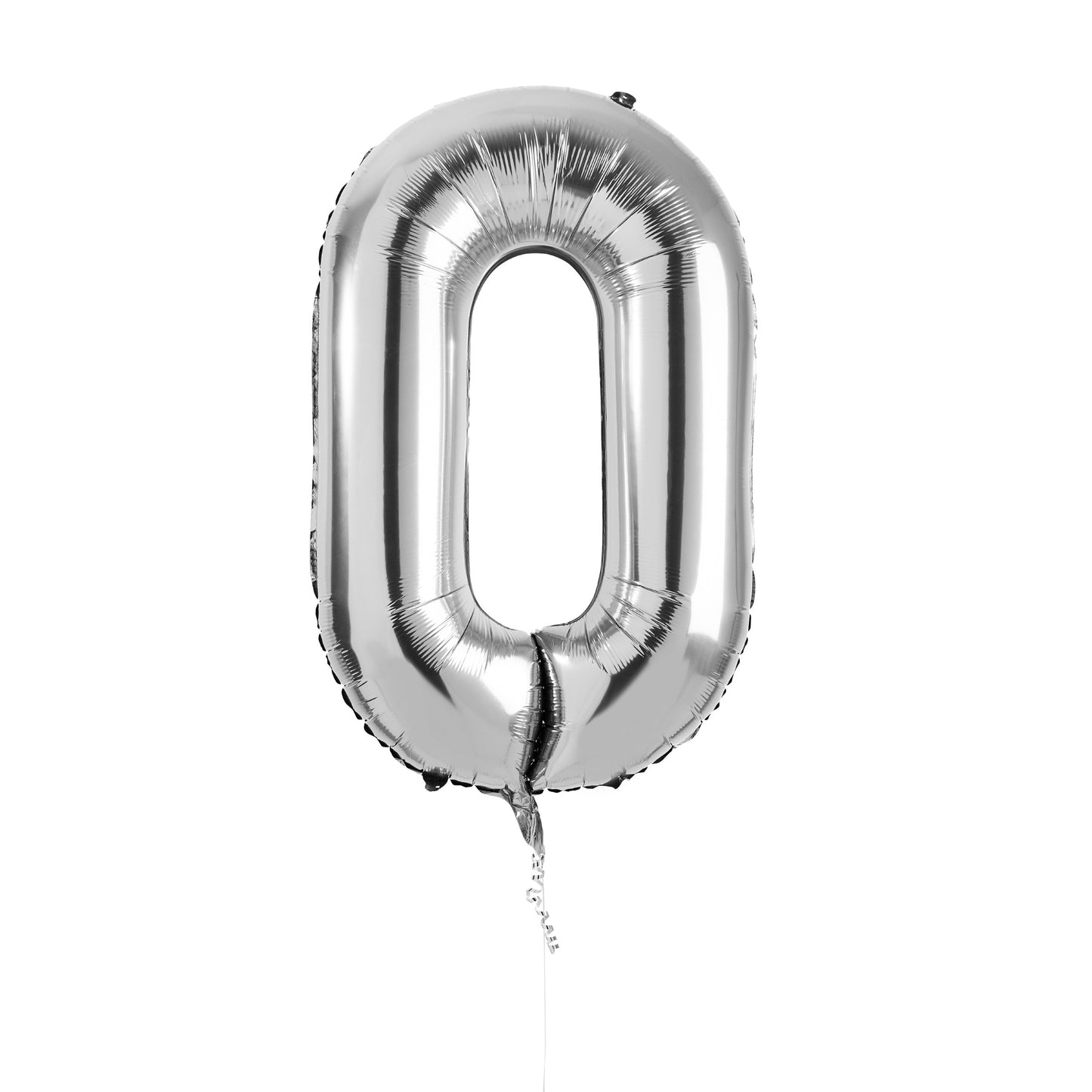 Silver Number '0' Foil 34" Balloon