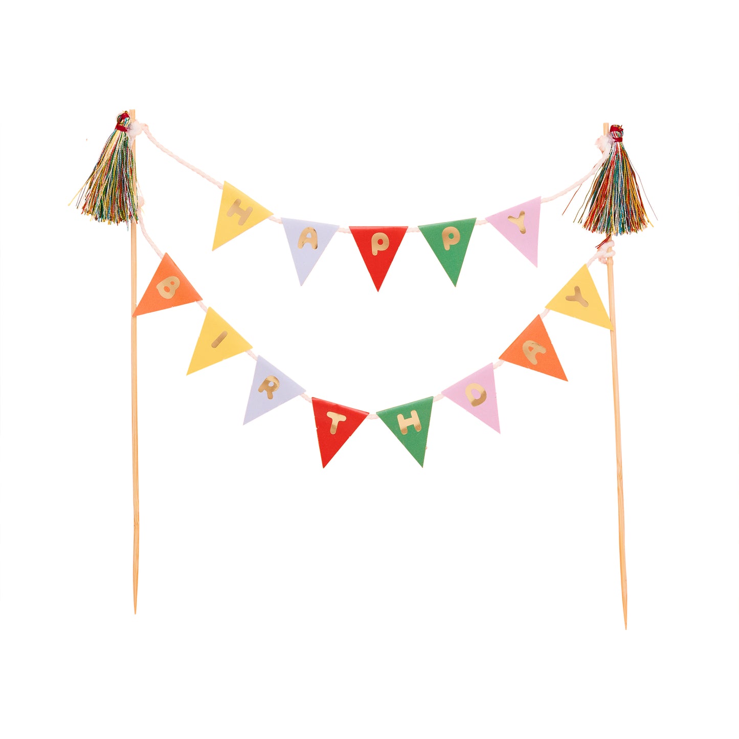 Playful Brights Bunting Cake Topper