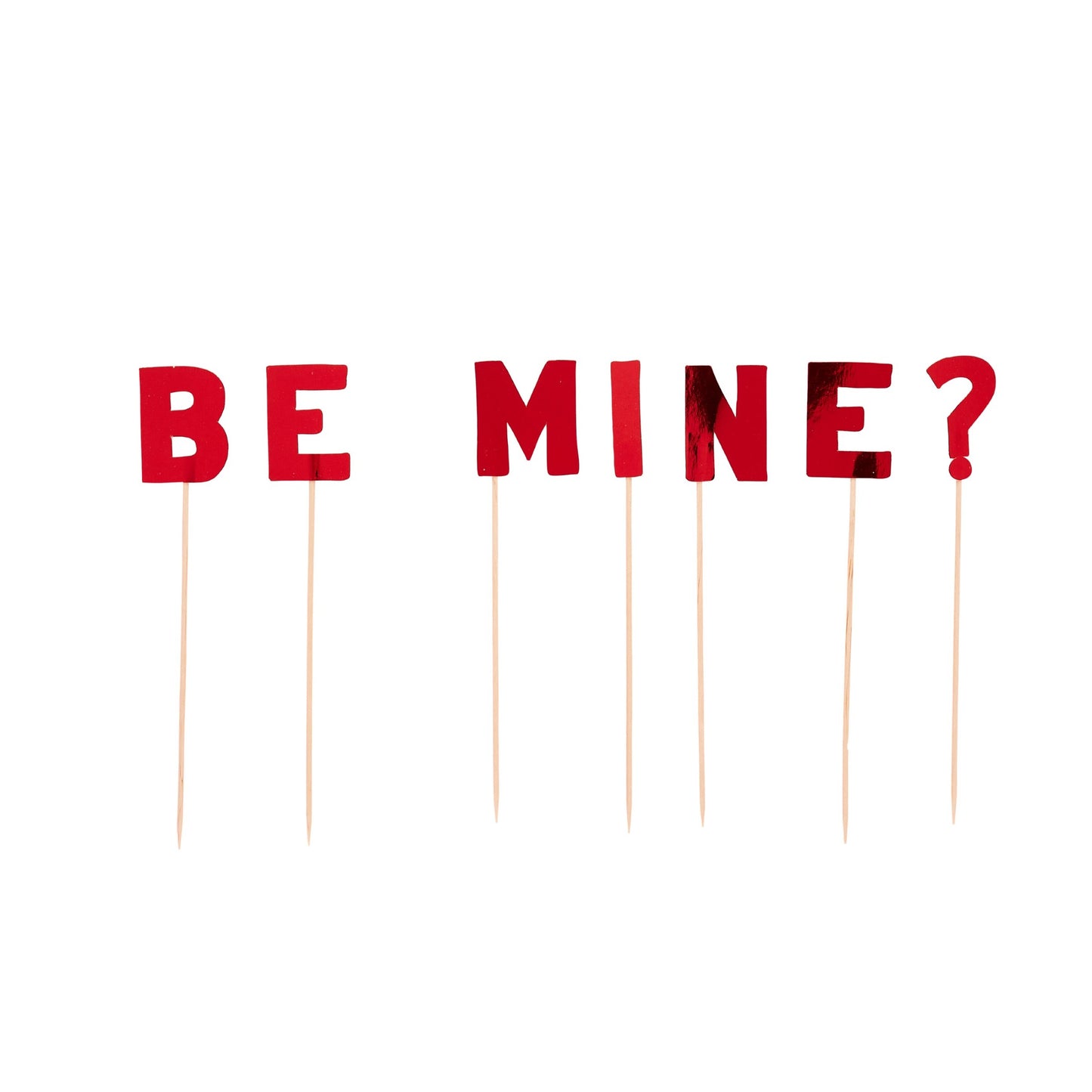 Red 'Be Mine' Card Cake Topper