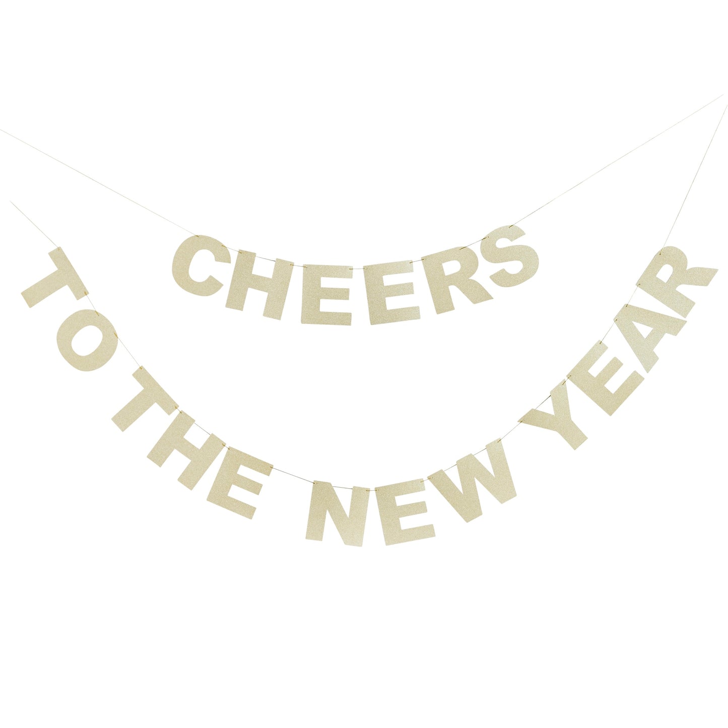 Gold 'Cheers to the New Year' Glitter Bunting 2m