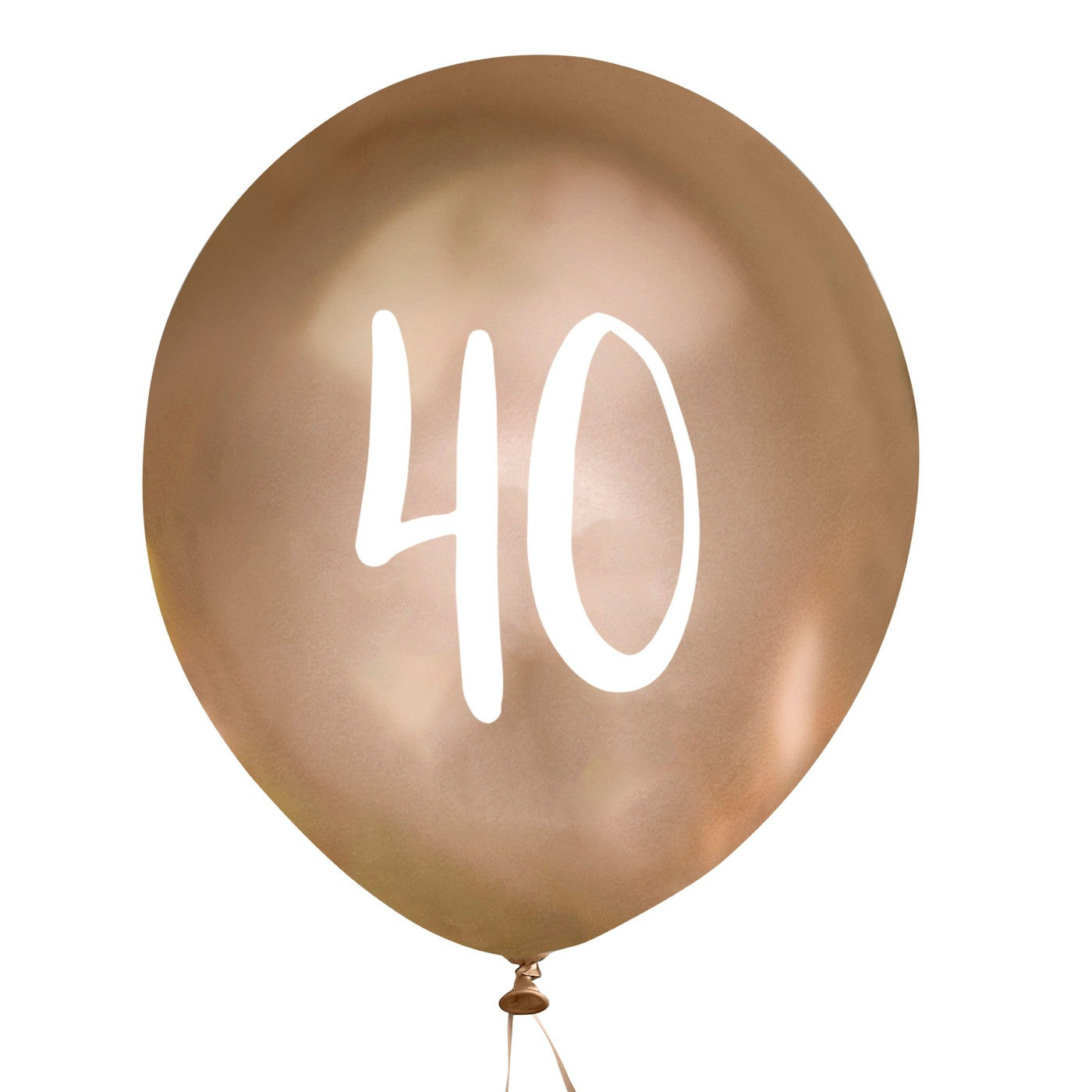 Gold Number '40' Latex 12" Balloons - Pack of 5