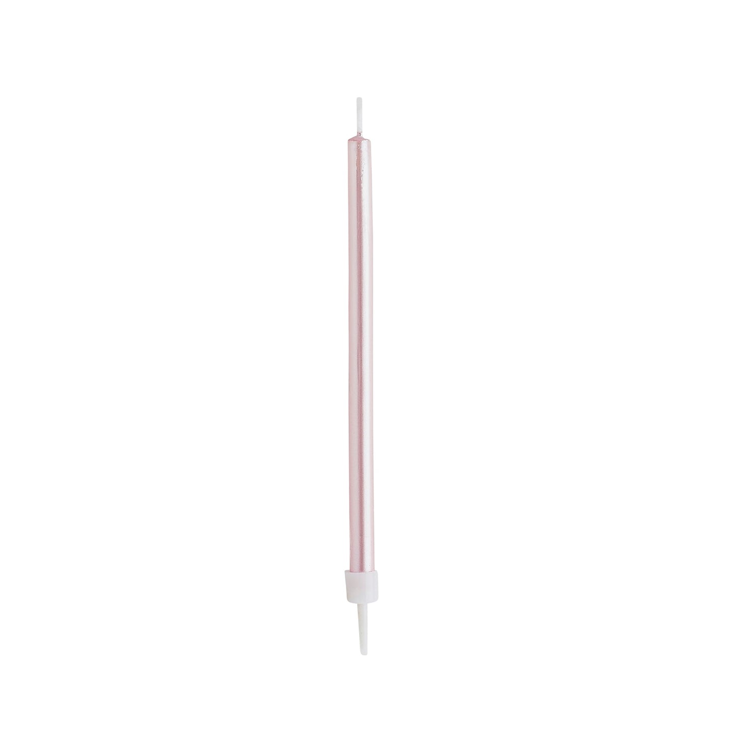Pink Skinny Candles & Holders 12 Pack