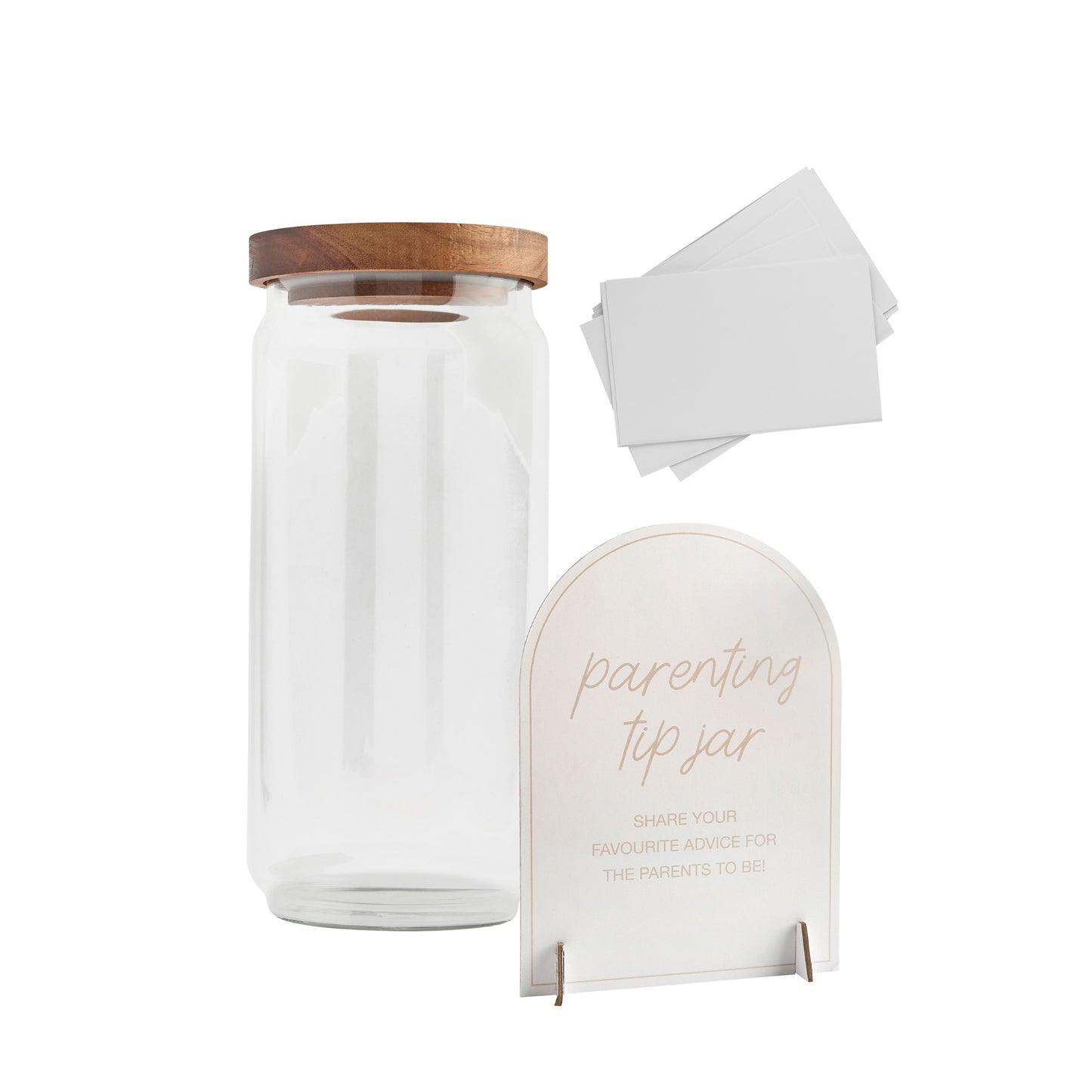 Parenting Tips Jar & Sign Set