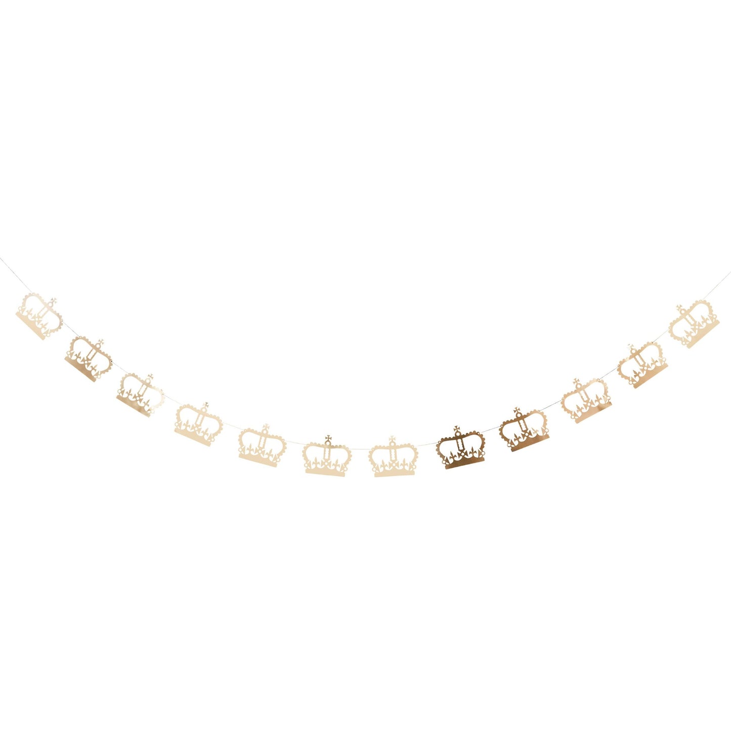 Gold Crown Card Garland 2.5m