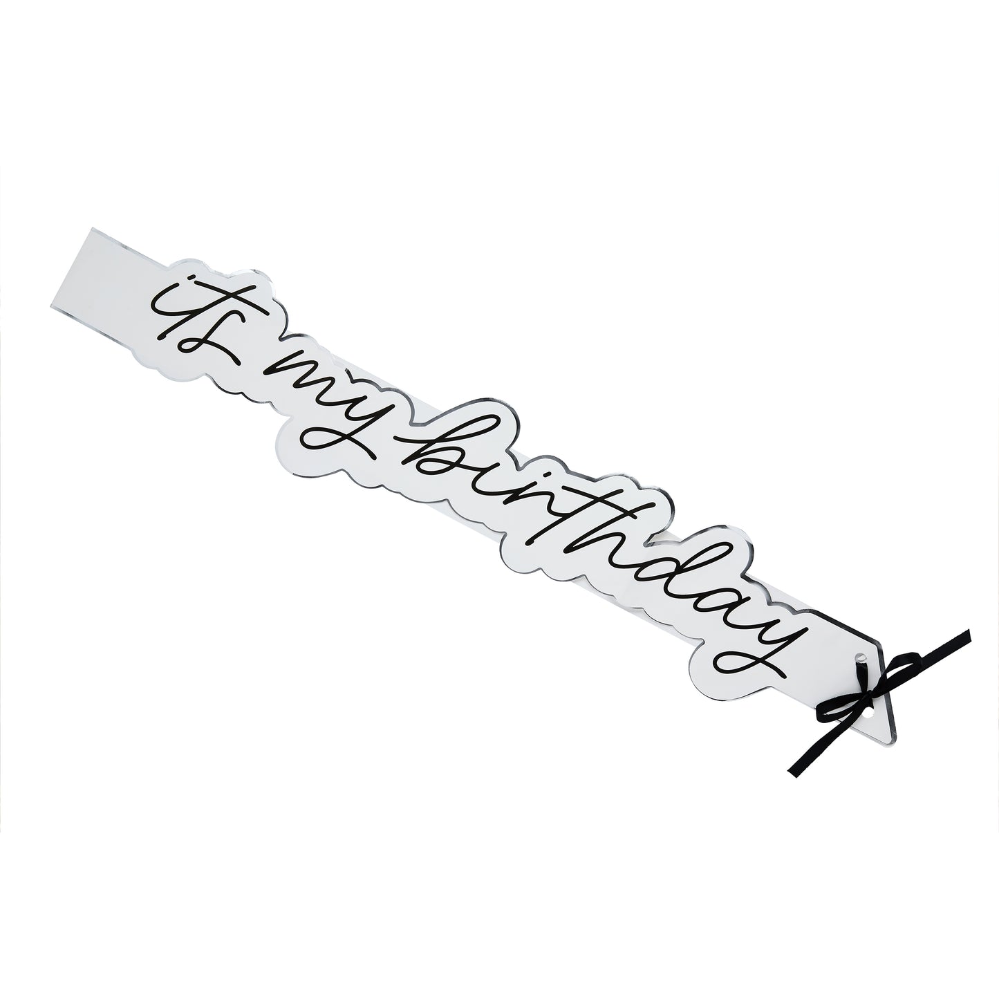 Silver 'It's My Birthday' Paper Sash