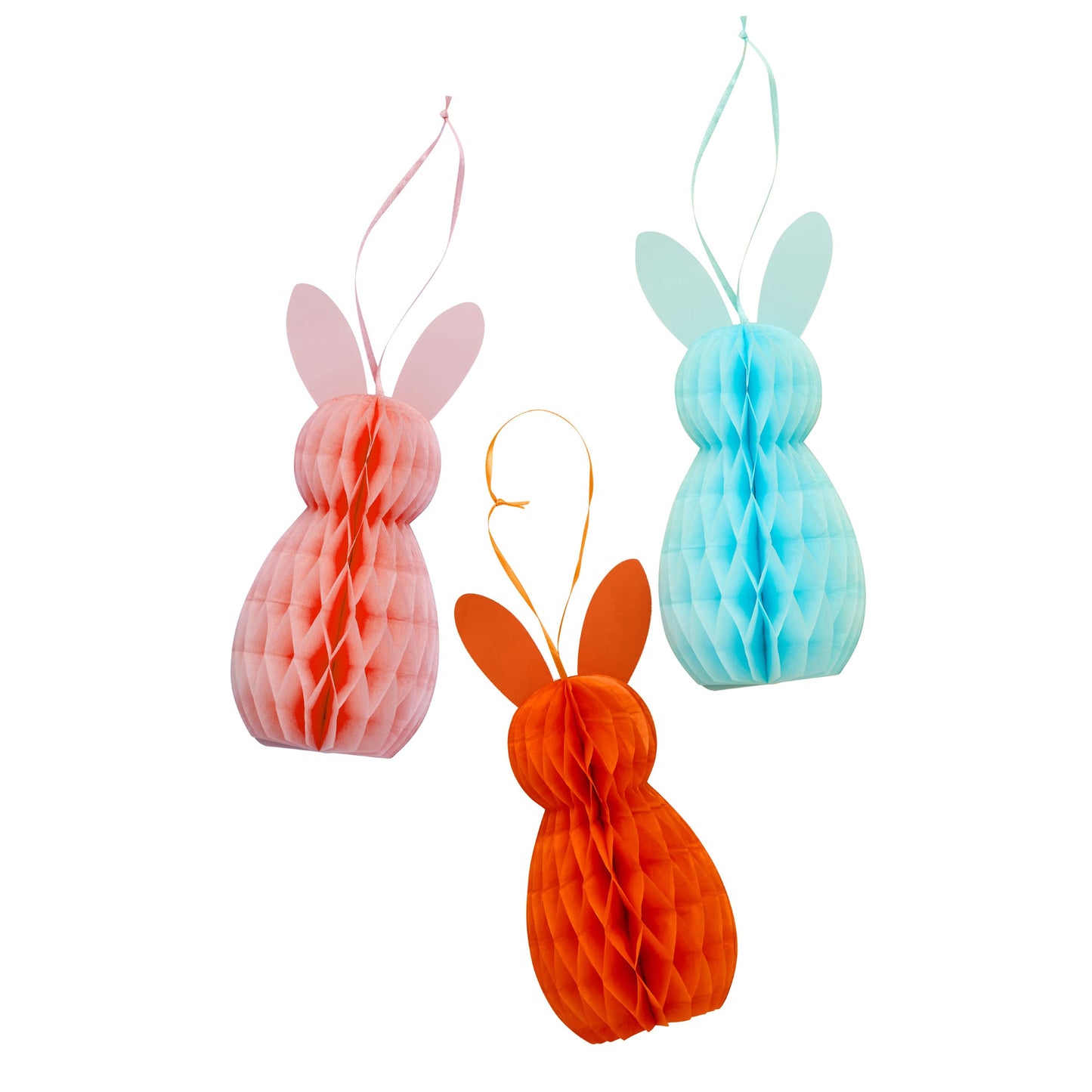 Bunny Honeycomb Decorations - Pack of 3