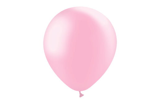 Latex Metallic 12"  (100)Baby Pink