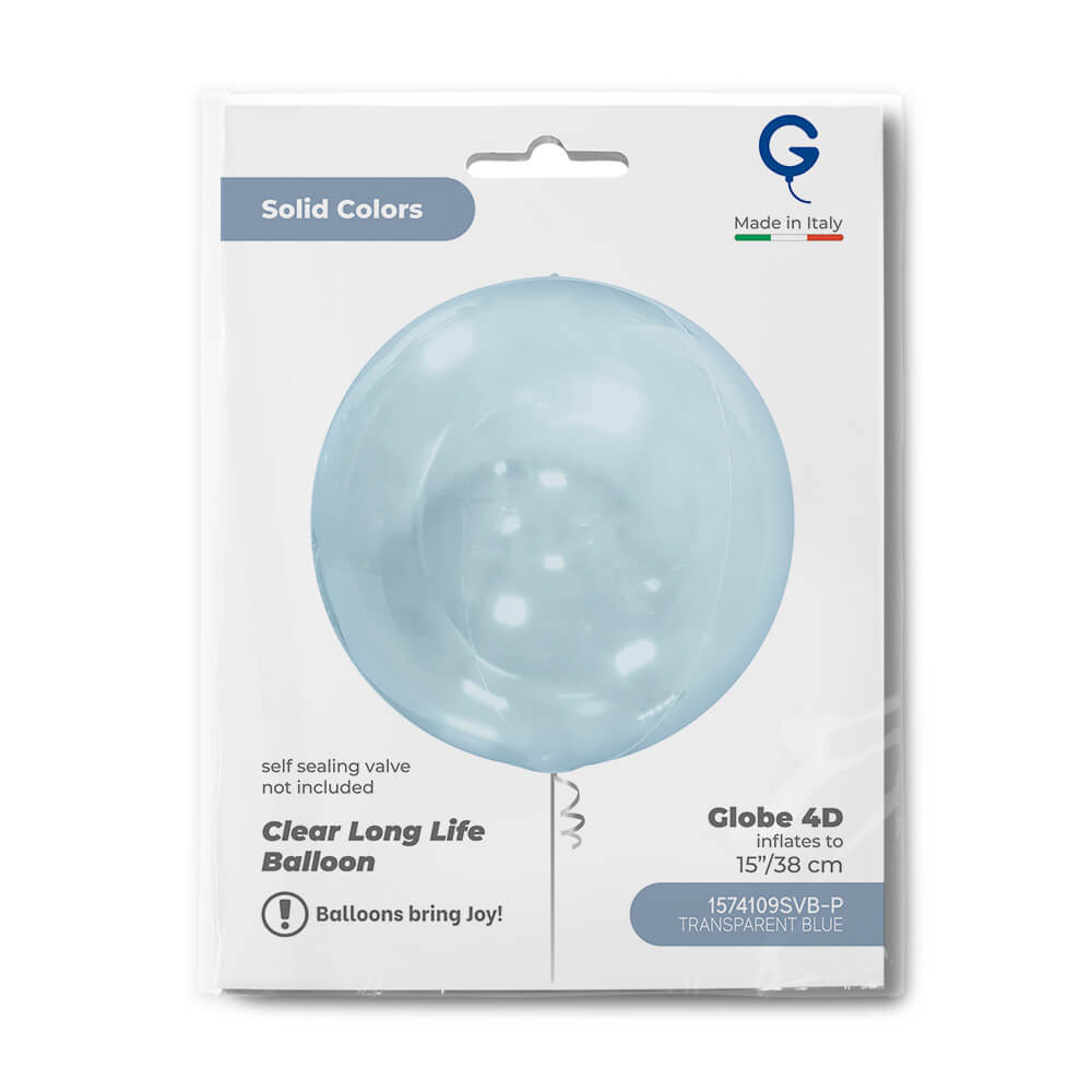Globe 15inc Trasparent Blue 4D senza valvola