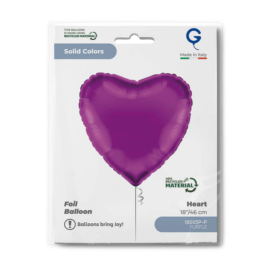Heart 18inc Purple Single Pack