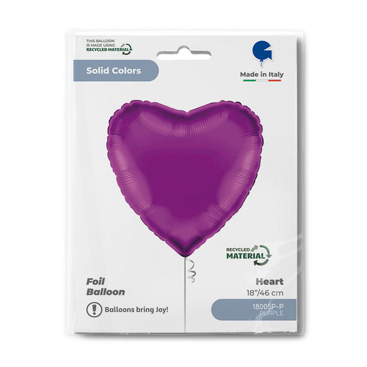 Heart 18inc Purple
