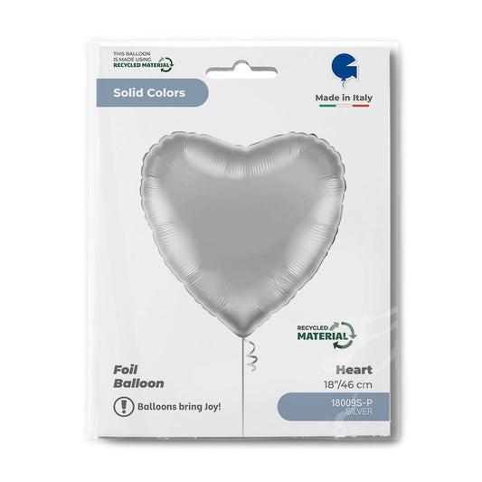 Heart 18inc Silver