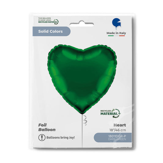 Heart 18inc Dark Green
