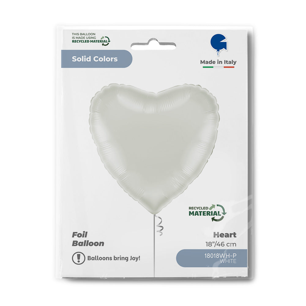 Heart 18inc White