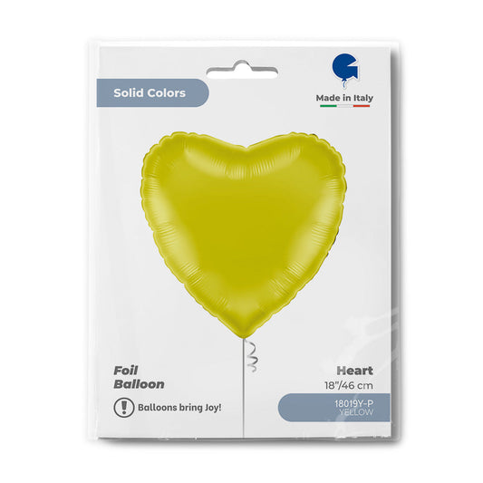 Heart 18inc Yellow