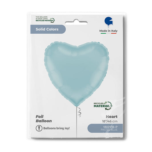 Heart 18inc Pastel Blue