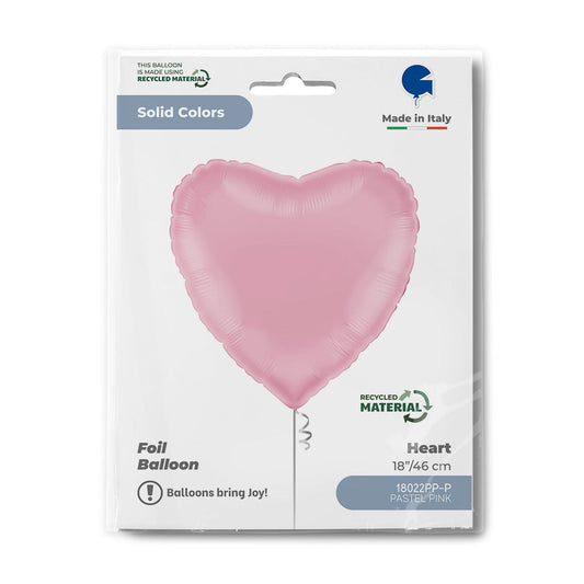 Heart 18inc Pastel Pink