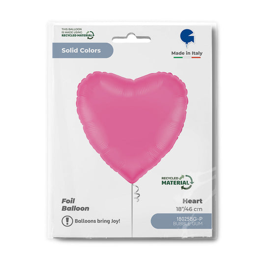 Heart 18inc Bubble Gum