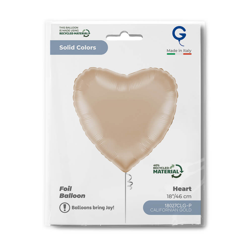 Heart 18inc Californian Gold Single Pack