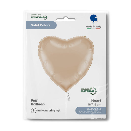 Heart 18inc Californian Gold