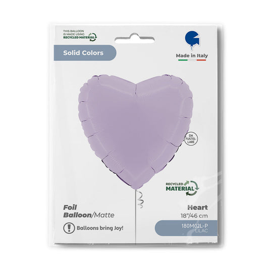 Heart 18inc Matte Lilac