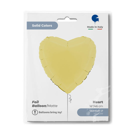 Heart 18inc Matte Yellow