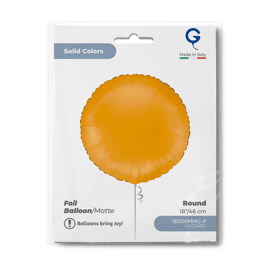 Round 18inc Matte Mustard Single Pack